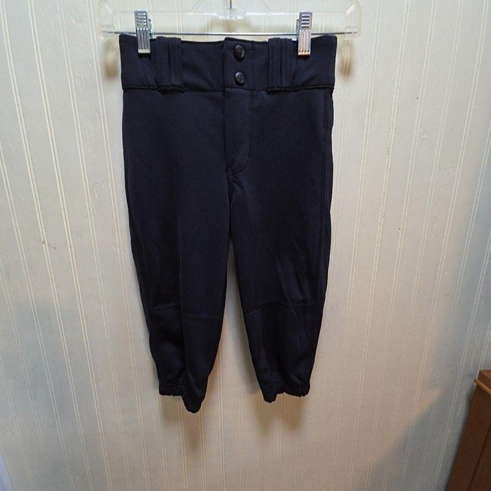 Champro Baseball Pants Boys 7-8 Years Youth Small Black Elastic Cuff Polyester